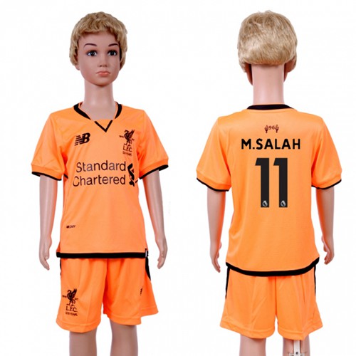 Liverpool #11 M.Salah Sec Away Kid Soccer Club Jersey - Click Image to Close
